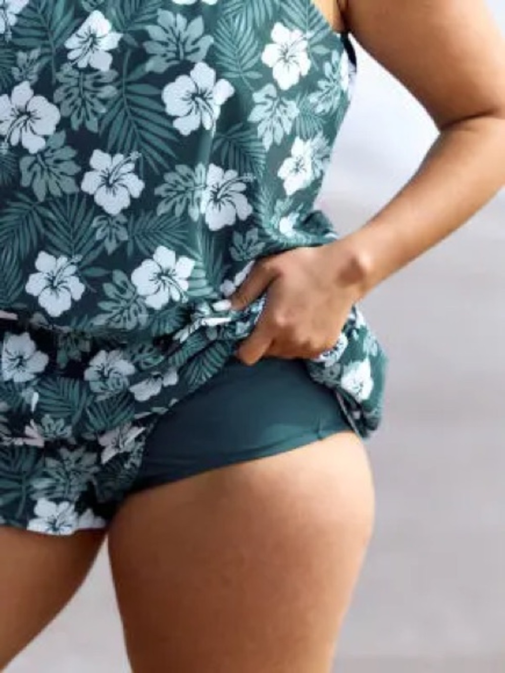 Bloomchic 22/24 Blue Floral Swimsuit Swim Romper NEW - Picture 5 of 12